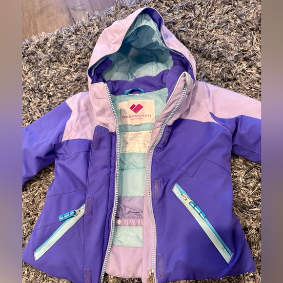 Obermeyer Toddler Girls Ski Jacket 3T/4T Purple I-Grow Snow Coat - Picture 3 of 10